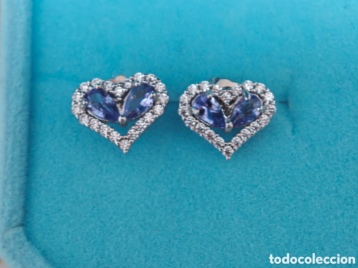 Joyeria: Pendientes plata de ley con tanzanitas naturales