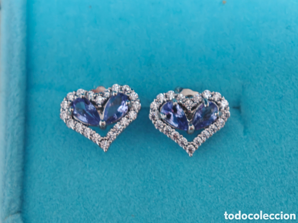 Joyeria: Pendientes plata de ley con tanzanitas naturales
