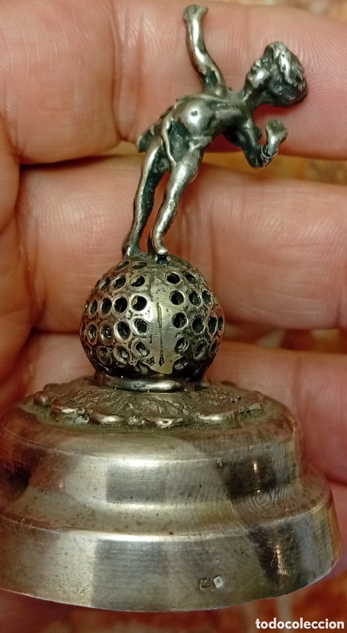 Joyeria: Antiguo palillero de plata paliteiro contrastes de Aguia Portugal siglo XIX
