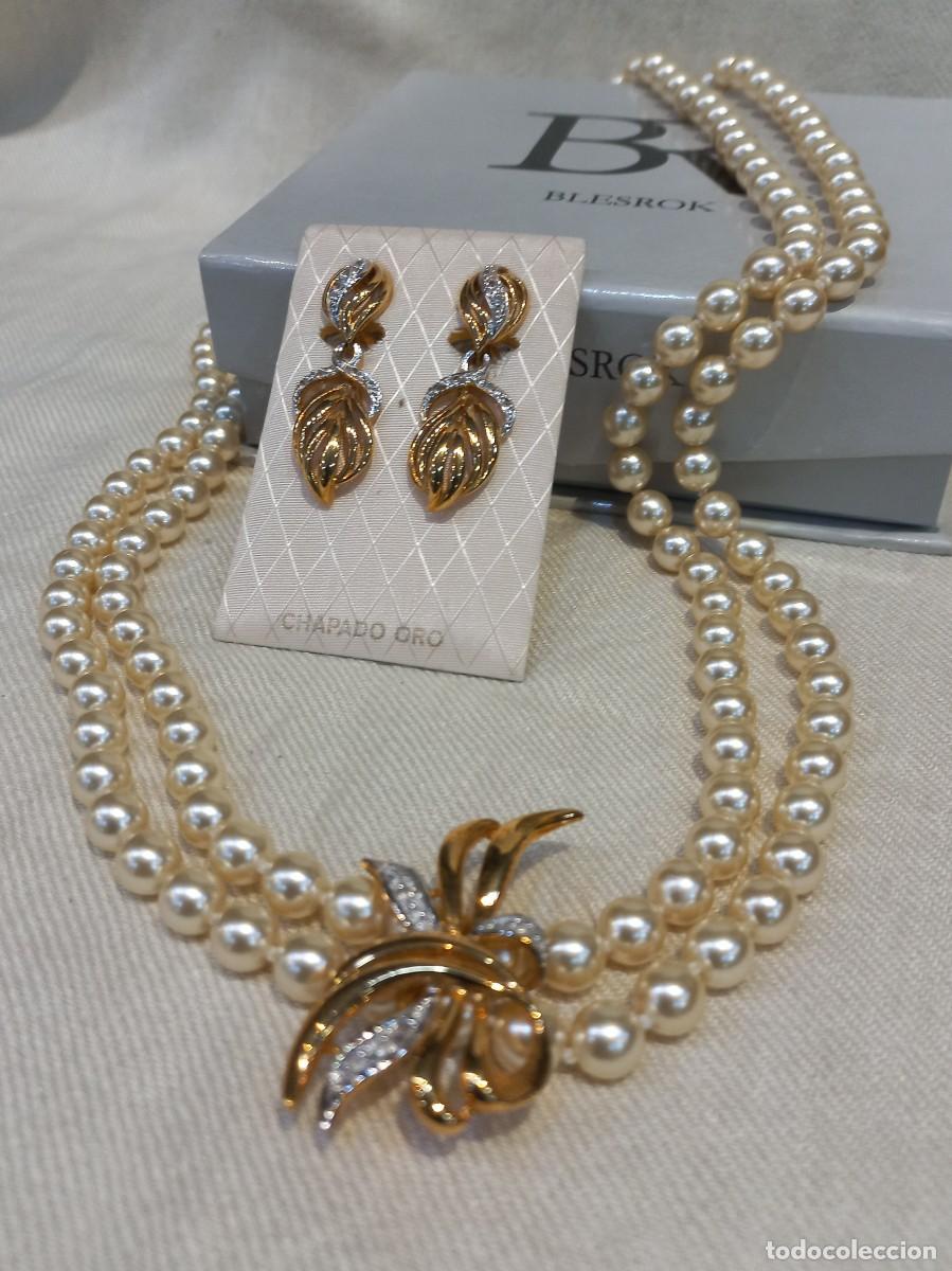 Joyeria: COLLAR PERLAS (68cm) BROCHE (opcional) Y PENDIENTES