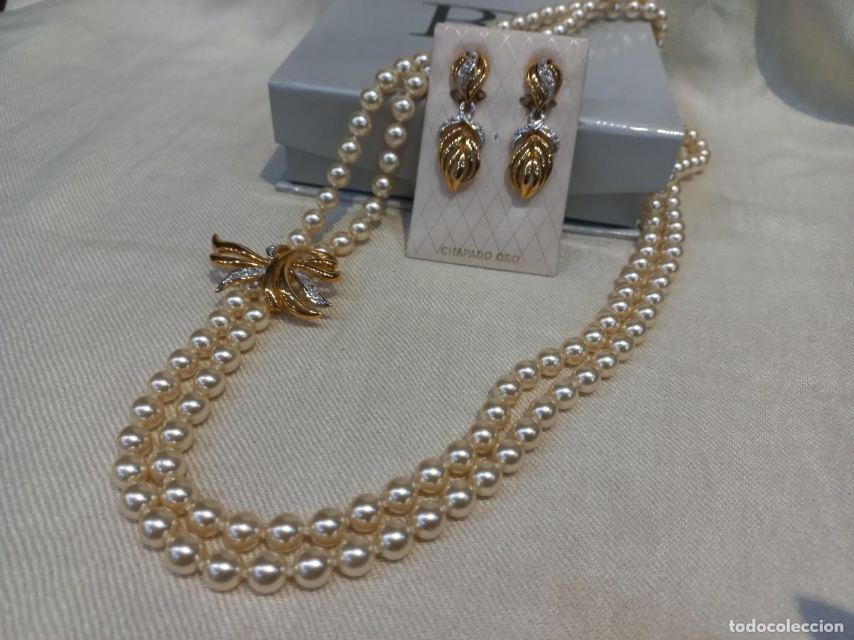 Joyeria: COLLAR PERLAS (68cm) BROCHE (opcional) Y PENDIENTES - Foto 2