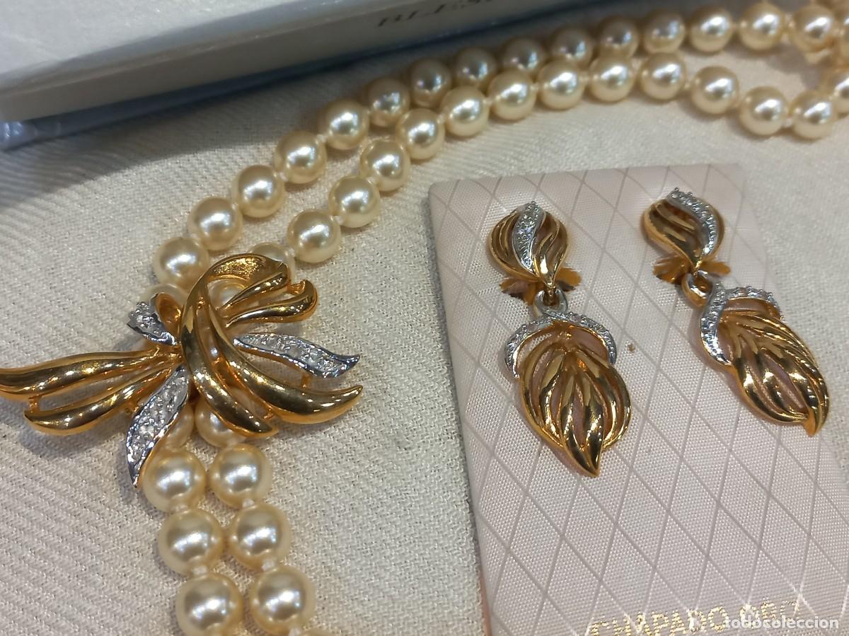 Joyeria: COLLAR PERLAS (68cm) BROCHE (opcional) Y PENDIENTES - Foto 3