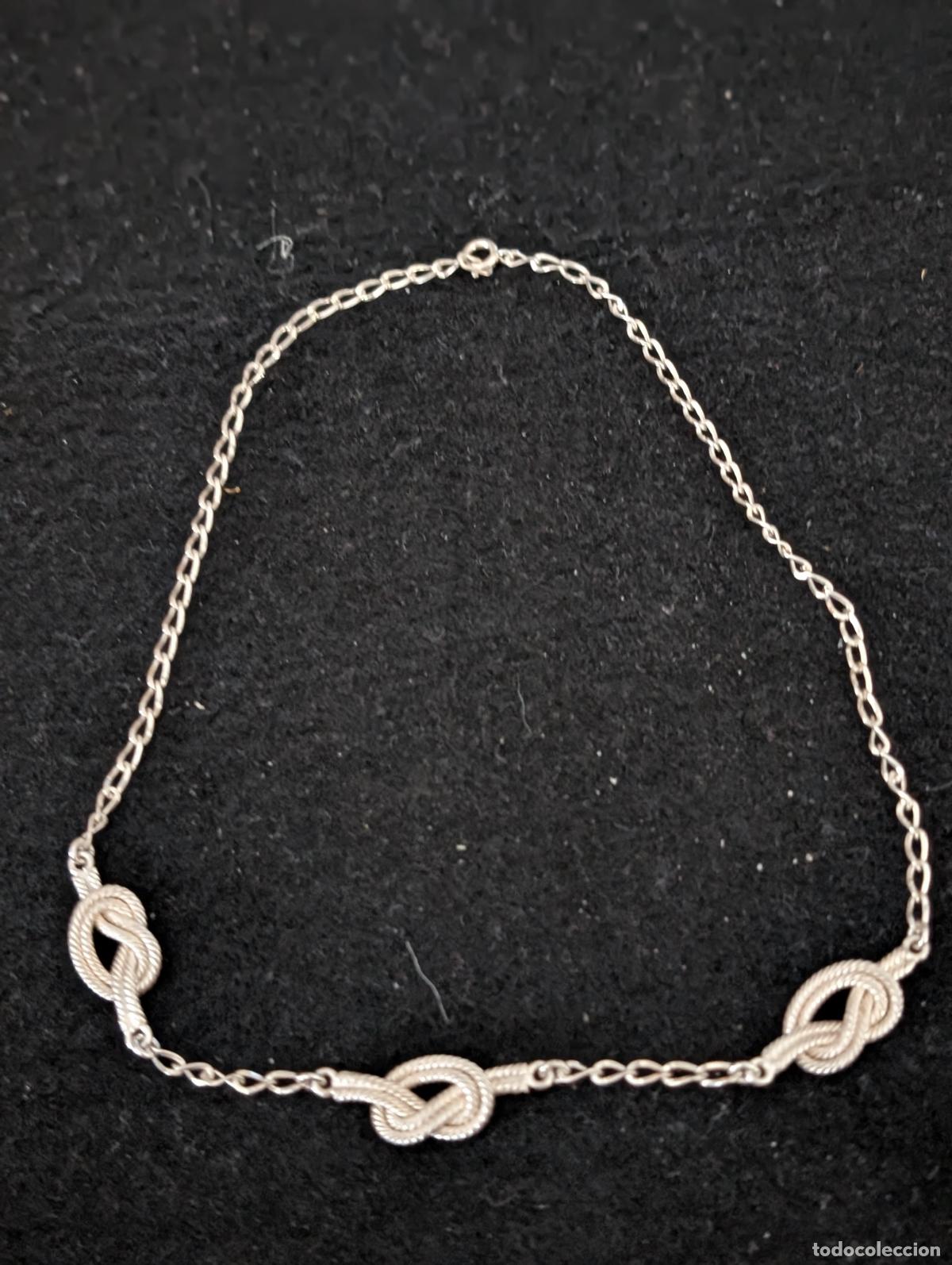Joyeria: GARGANTILLA DE PLATA CON 3 NUDOS MARINEROS DE 40 cm. PESO: 10,53 gr
