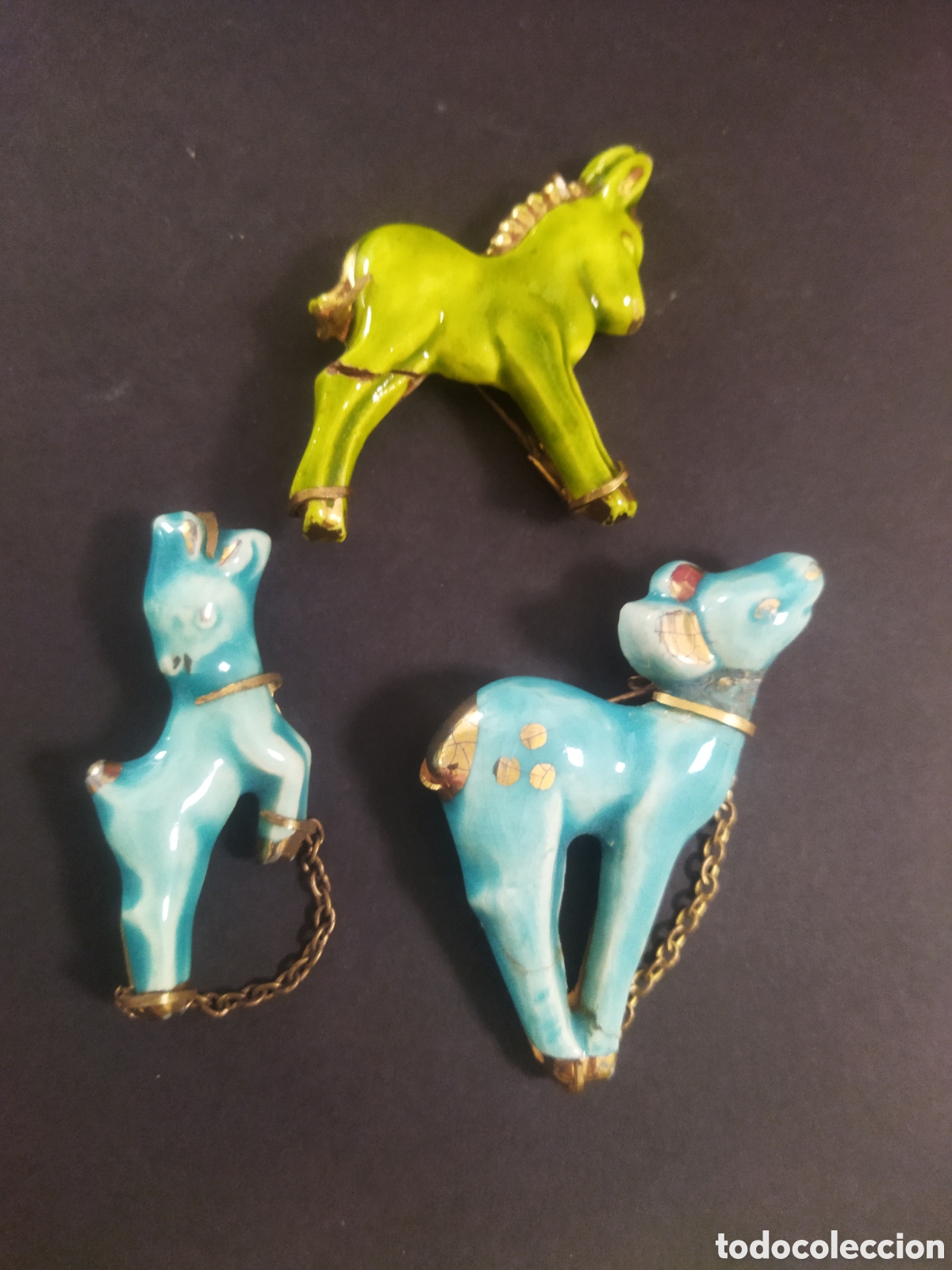 Joyeria: ANTIGUOS BROCHES DE PORCELANA