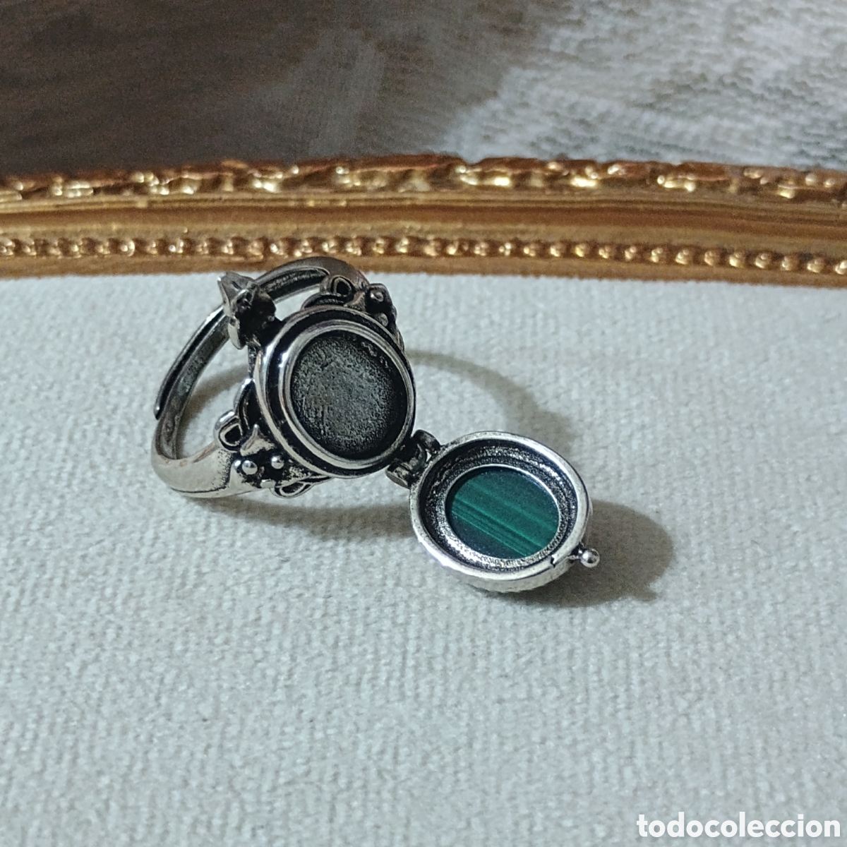Joyeria: Anillo de cobre con malaquita natural - Foto 3