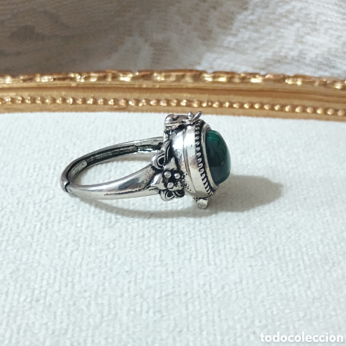 Joyeria: Anillo de cobre con malaquita natural - Foto 5
