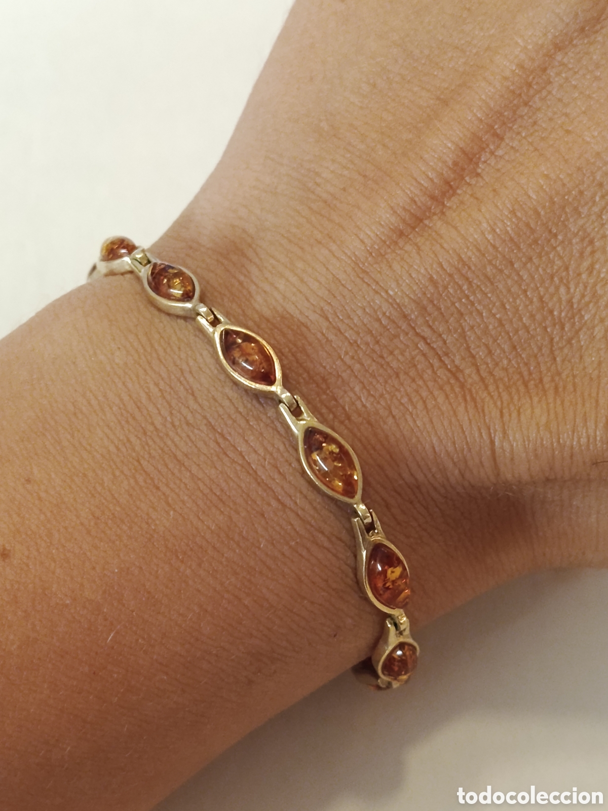 Joyeria: Pulsera de plata y &aacute;mbar Baltico