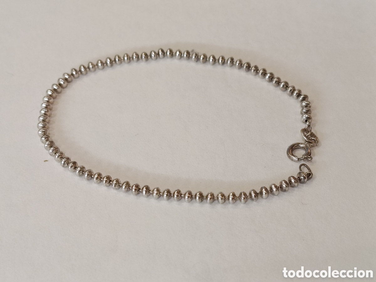 Joyeria: Pulsera de bolitas de plata. - Foto 2