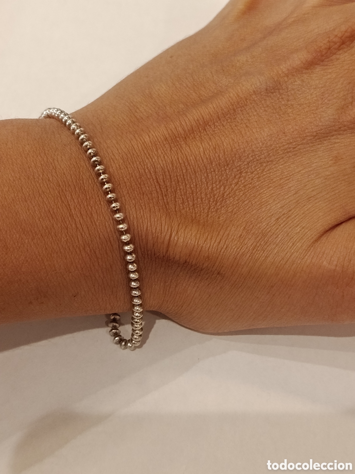 Joyeria: Pulsera de bolitas de plata. - Foto 4