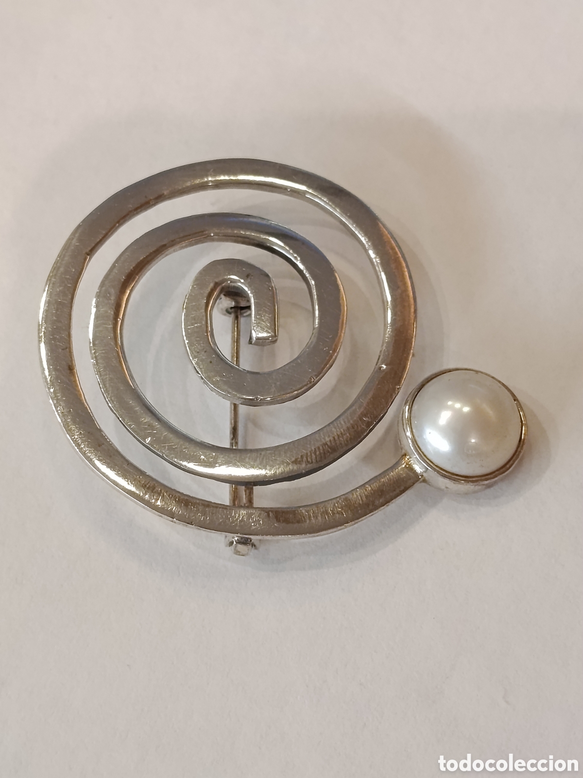 Joyeria: Broche de plata y perla. - Foto 3
