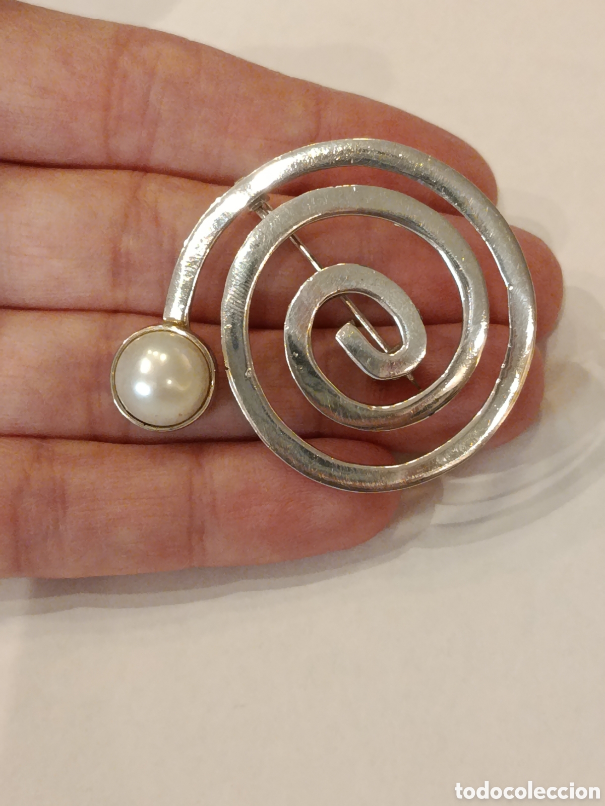 Joyeria: Broche de plata y perla. - Foto 7