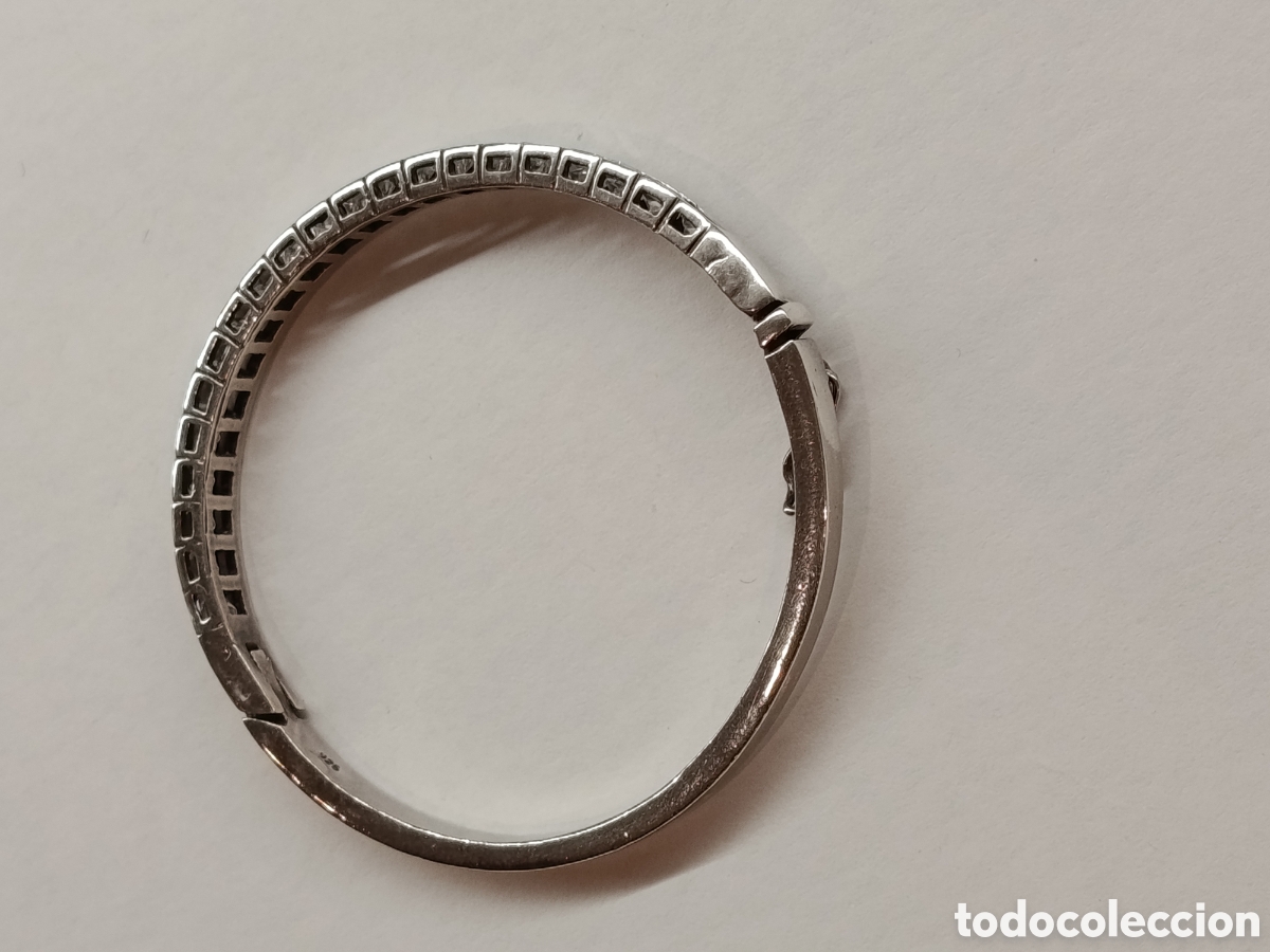 Joyeria: Pulsera r&iacute;gida de plata y circonitas. Plata 925 - Foto 6