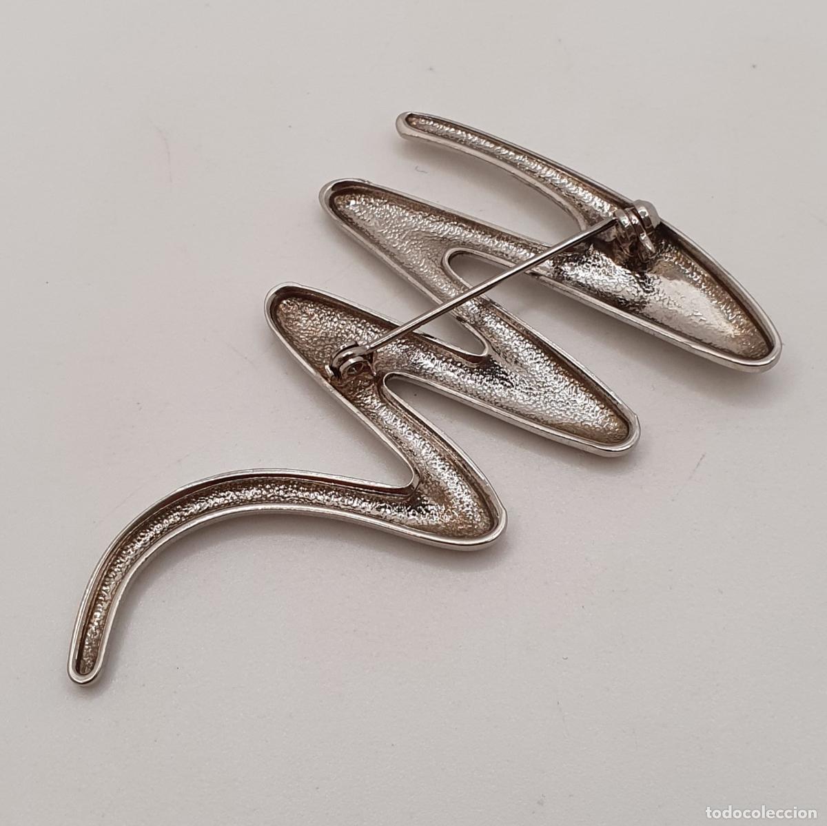 Joyeria: Sofisticado broche de dise&ntilde;o zigzag con acabados en plata. - Foto 5