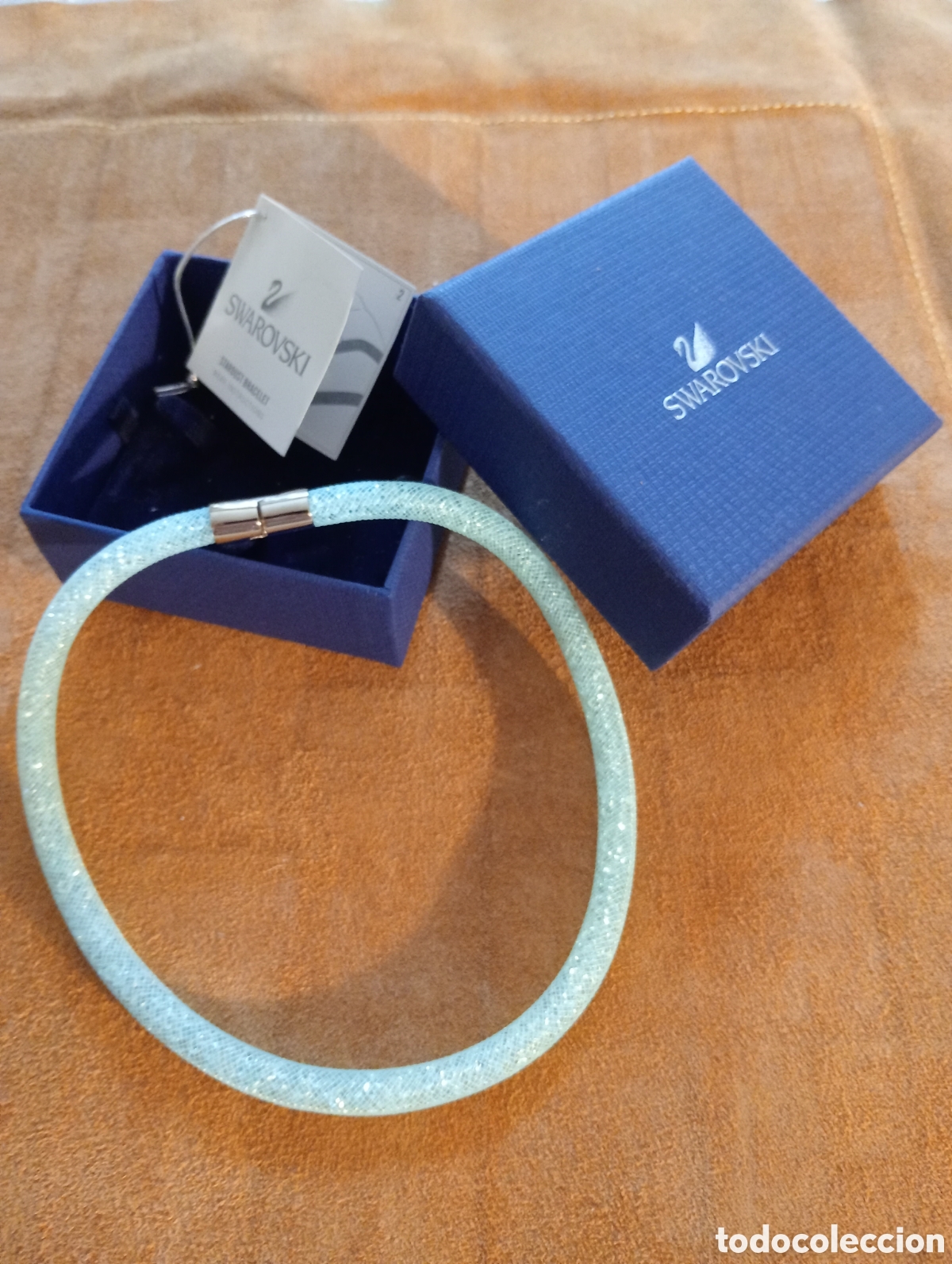 Joyeria: Pulsera Collar Swarovski Stardust Azul Claro Turquesa 2015 Original Caja y Etiqueta - Como Nueva