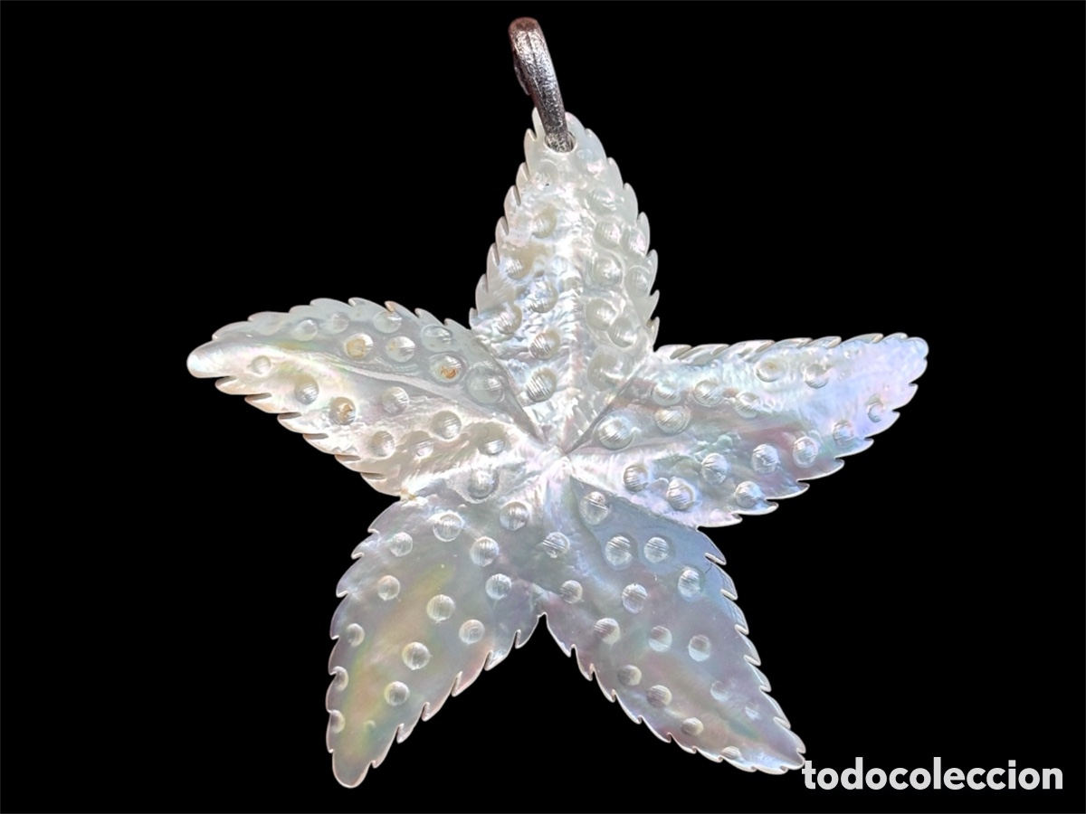 Joyeria: OLGANTE VINTAGE GRANDE ESTRELLA DE MAR EN MADREPERLA Y PLATA - A&Ntilde;OS 50/60 (6,5 CM)