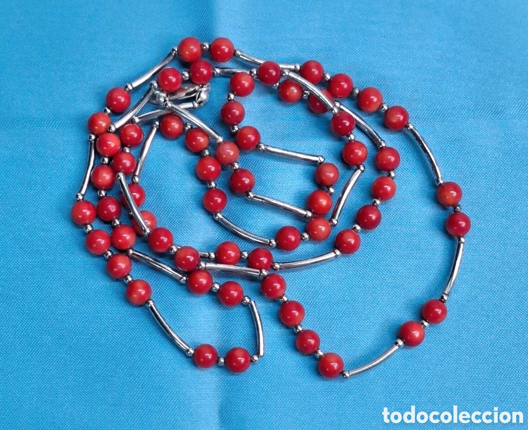 Joalharia: Collar de plata 925 y coral bamb&uacute;
