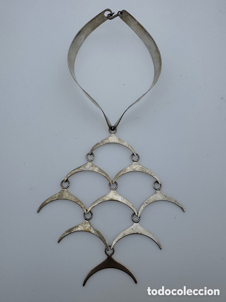 Joyeria: PUIG DORIA &ndash; Collar Gargantilla Modernista de Plata Sterling &ndash; 92 g &ndash; Vintage