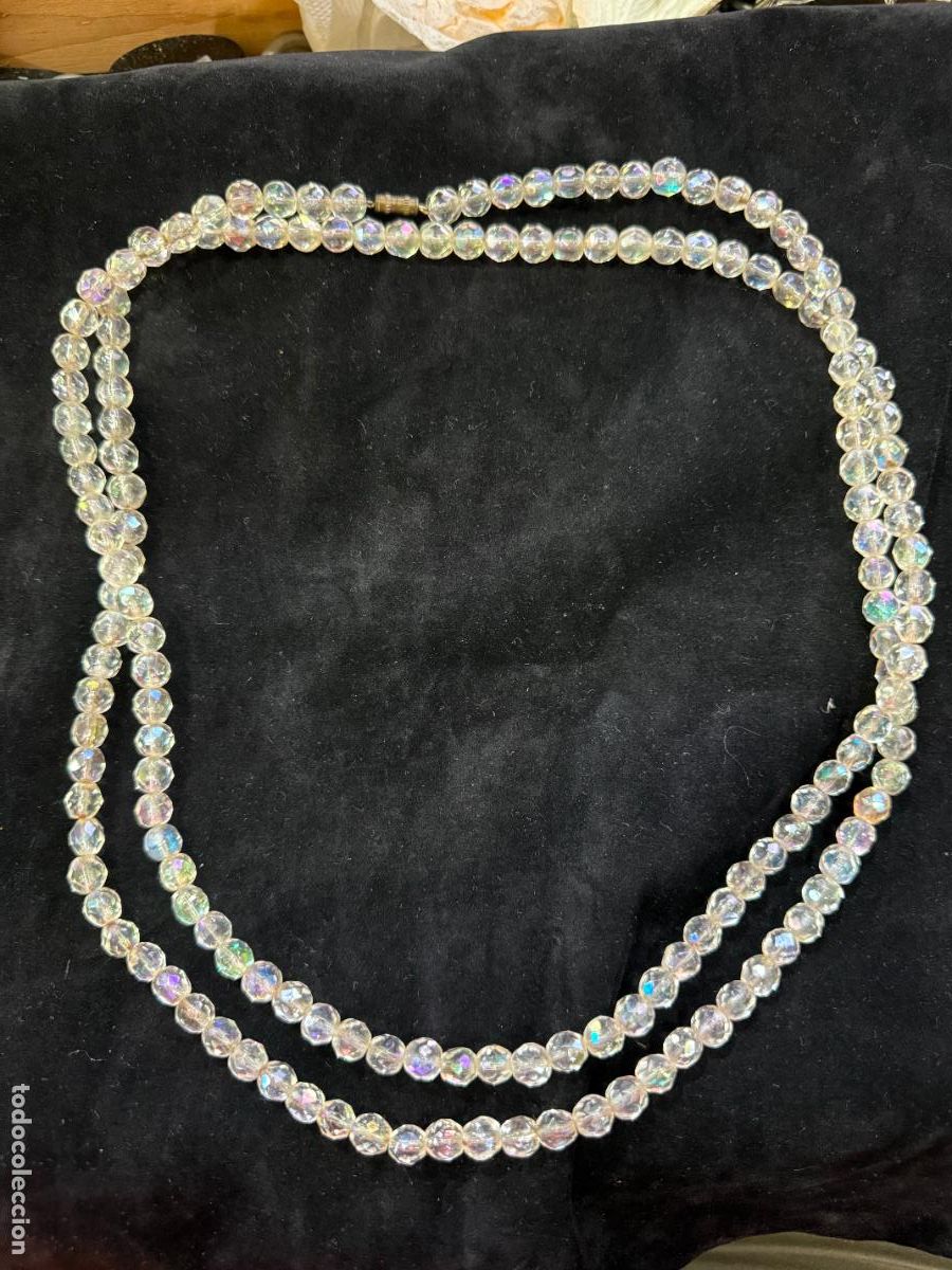 Joyeria: ANTIGUO COLLAR DE CRISTAL - MEDIDA TOTAL 125 CM