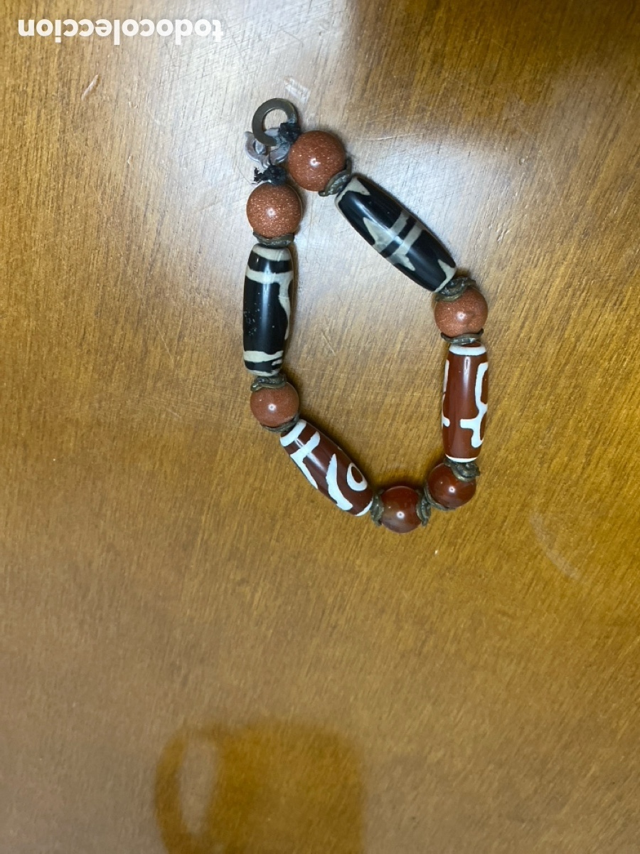 Joyeria: pulsera dzi 22cm bronce &aacute;gata