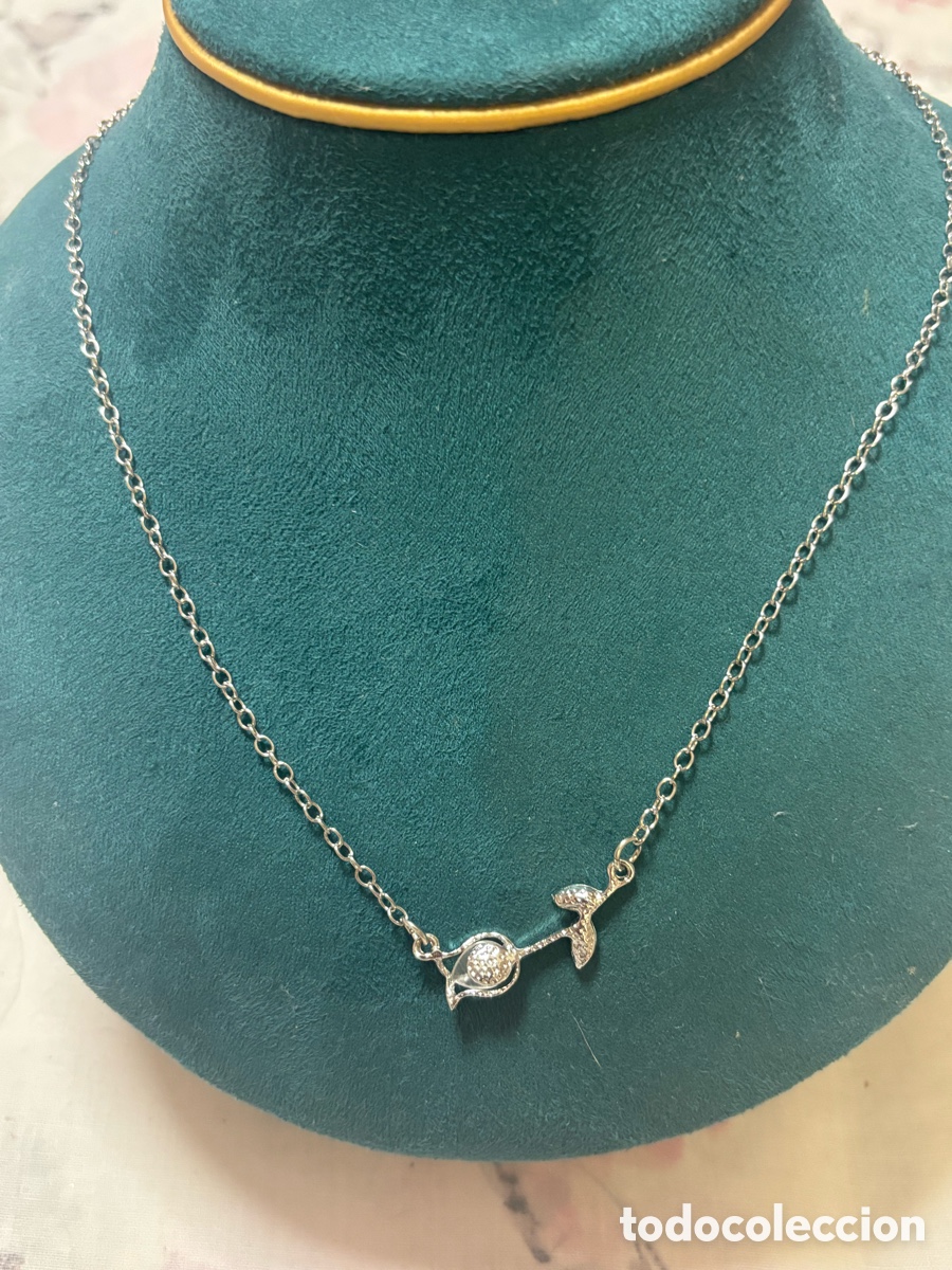Joyeria: Cadena plateada con amapola - Foto 2