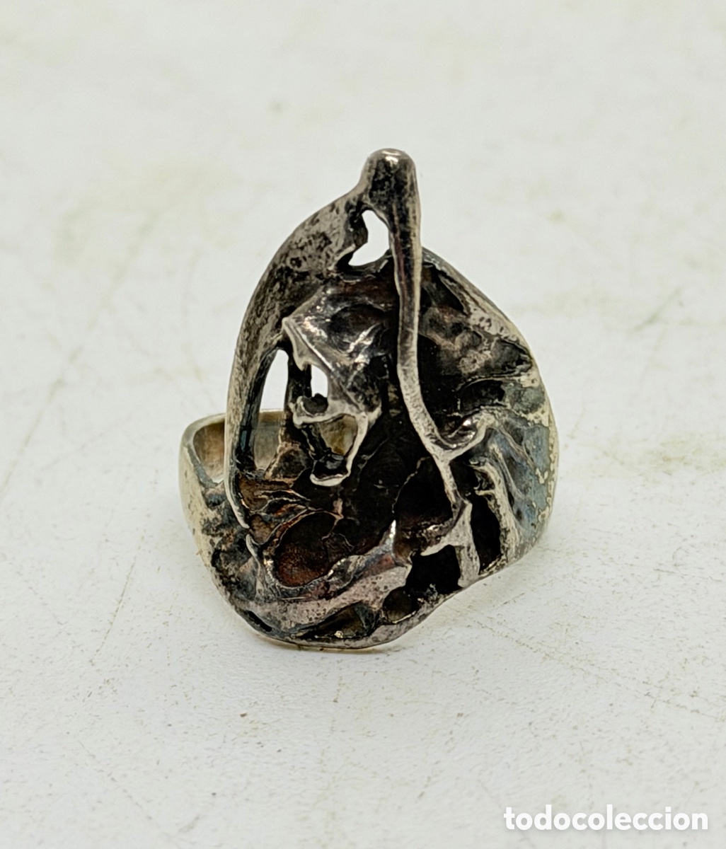 Joyeria: Antiguo Anillo de Plata - Foto 3