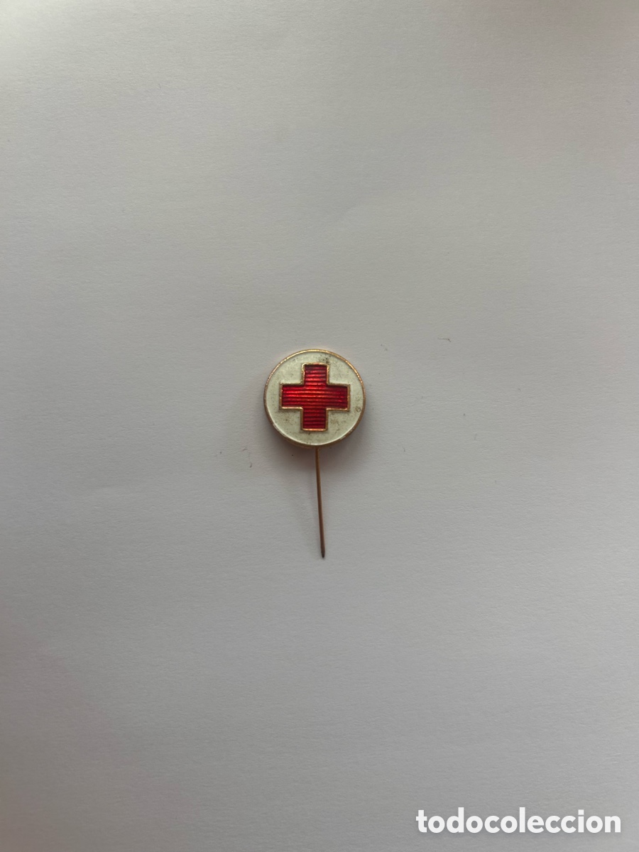 Joyeria: ANTIGUO PIN INSIGNIA DE ALFILER CRUZ ROJA EGA&Ntilde;A