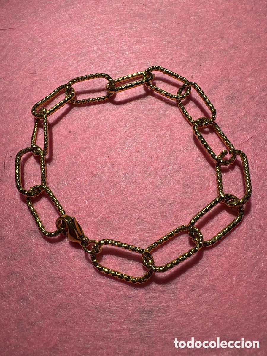 Joyeria: Antigua pulsera cadena dorada (A4)