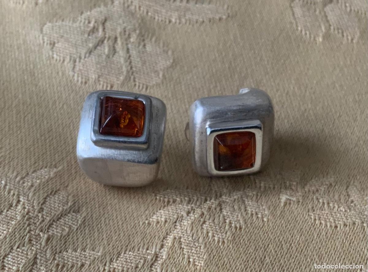 Joyeria: PENDIENTES PLATA Y &Aacute;MBAR DEL BALTICO