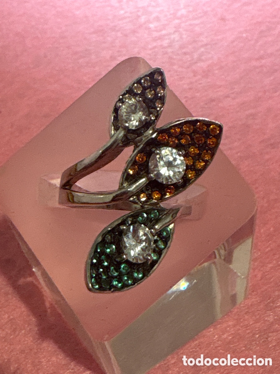 Joyeria: Anillo plata de ley 925 y circonitas (A4)