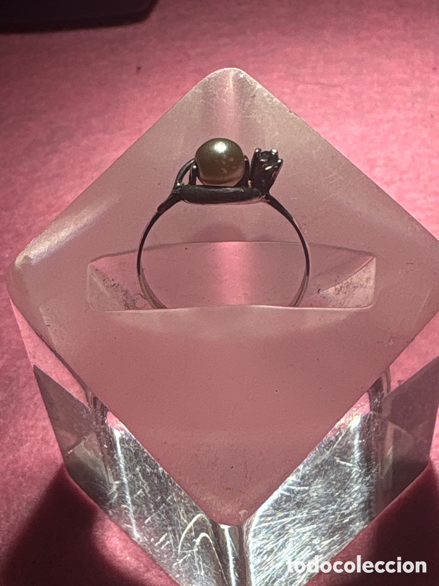 Joyeria: Anillo plata de ley con perla y circonita (A4)
