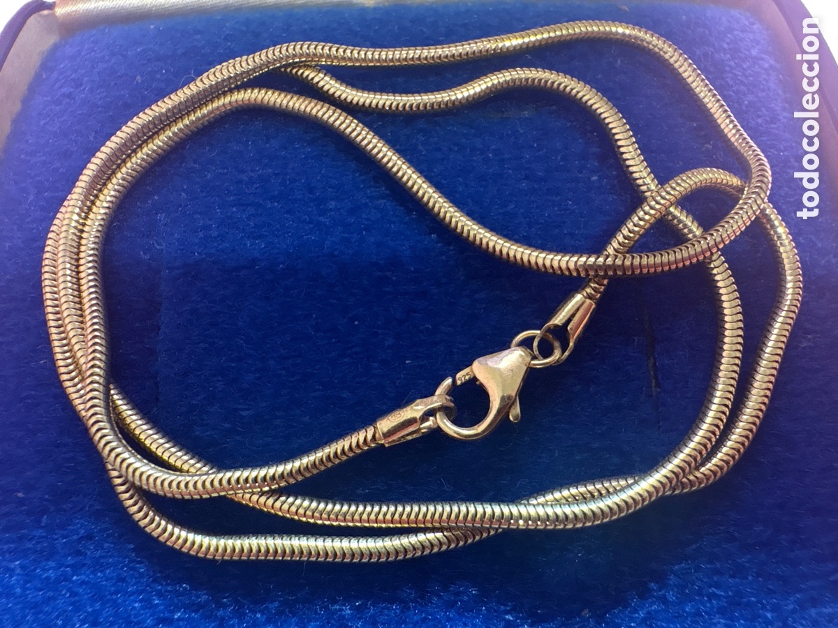 Joyeria: Cadena cord&oacute;n plata de ley 925 dorada, longitud: 22 cm cerrada, 5,28 gramos (A4)