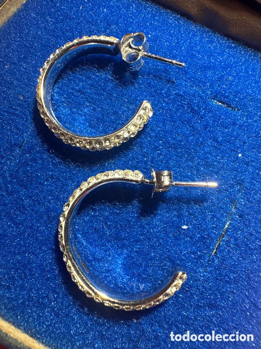 Joyeria: Pendientes aro plata de ley 925 con pedrer&iacute;a (A4) - Foto 2