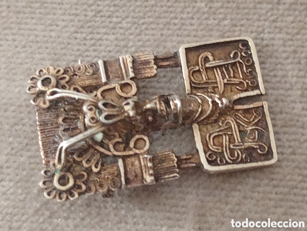 Joyeria: Broche colgante azteca
