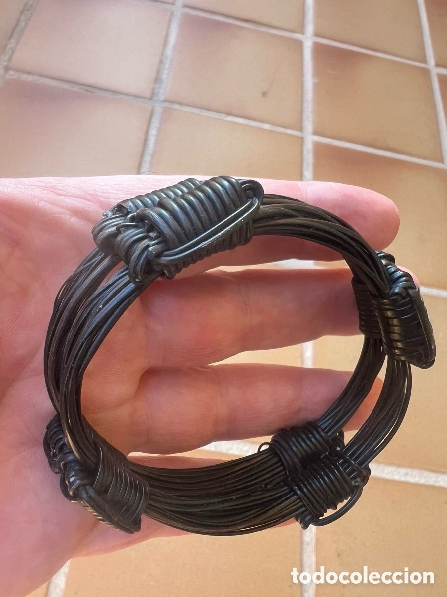 Joyeria: Pulsera africana tradicional de pelo de elefante ( 8 nudos ) certificado CITES oficial original