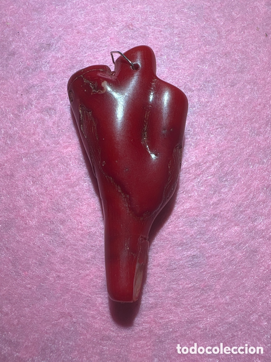 Joyeria: Colgante pieza de coral rojo te&ntilde;ido (A2)