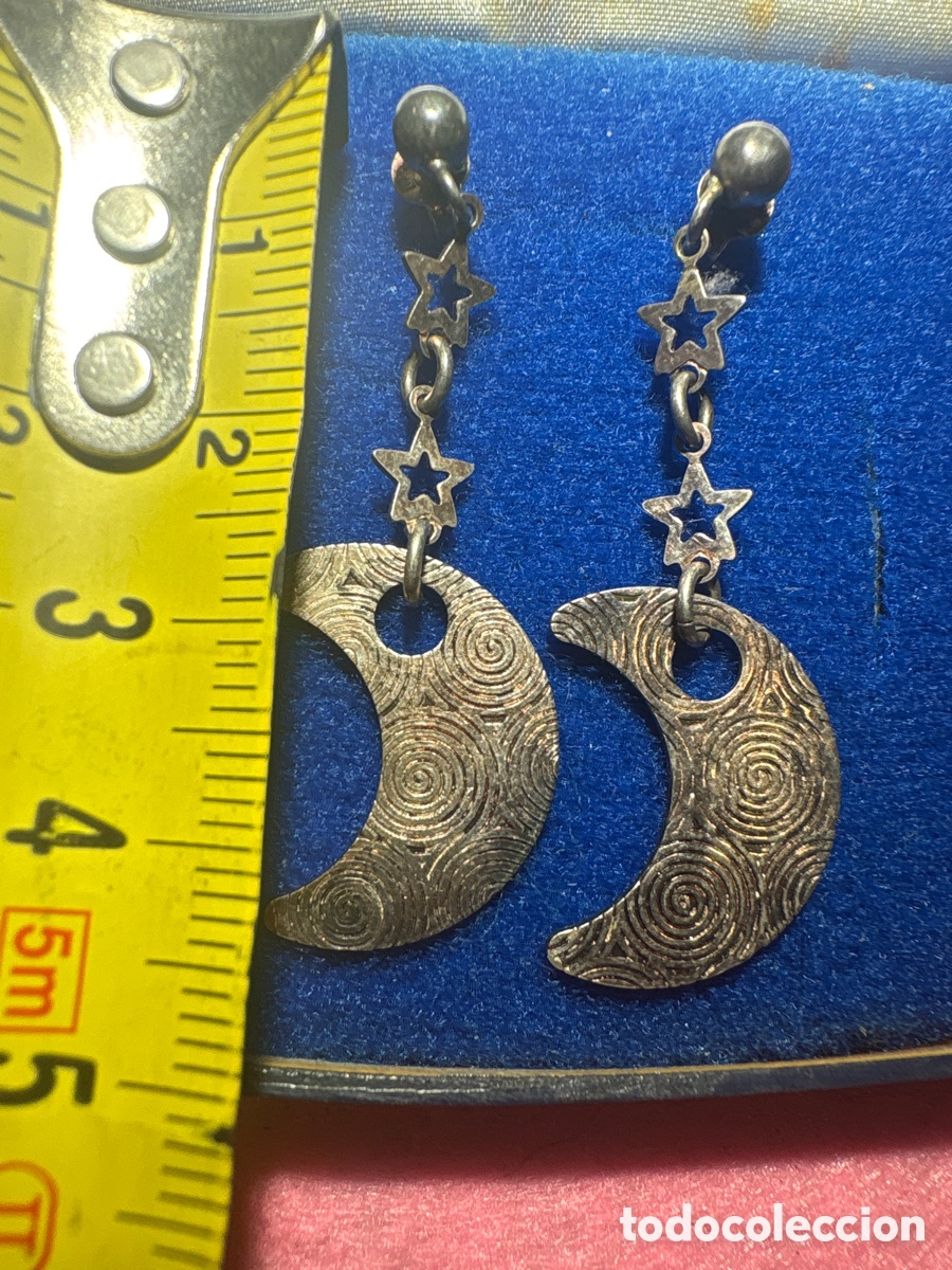 Joyeria: Pendientes Luna y estrellas plata de ley (A2) - Foto 2