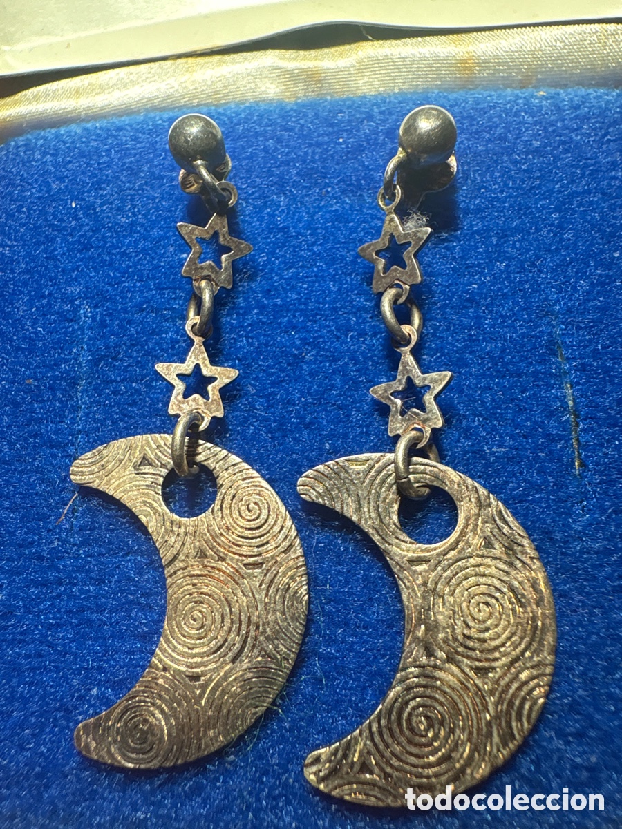 Joyeria: Pendientes Luna y estrellas plata de ley (A2)