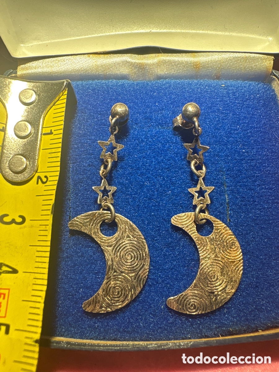 Joyeria: Pendientes Luna y estrellas plata de ley (A2) - Foto 2