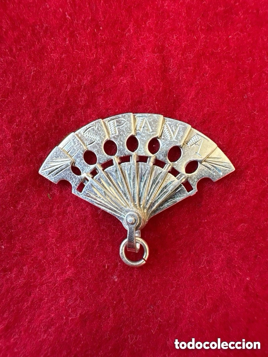 Joyeria: Colgante abanico plata de ley Espa&ntilde;a, Coru&ntilde;a (A5)