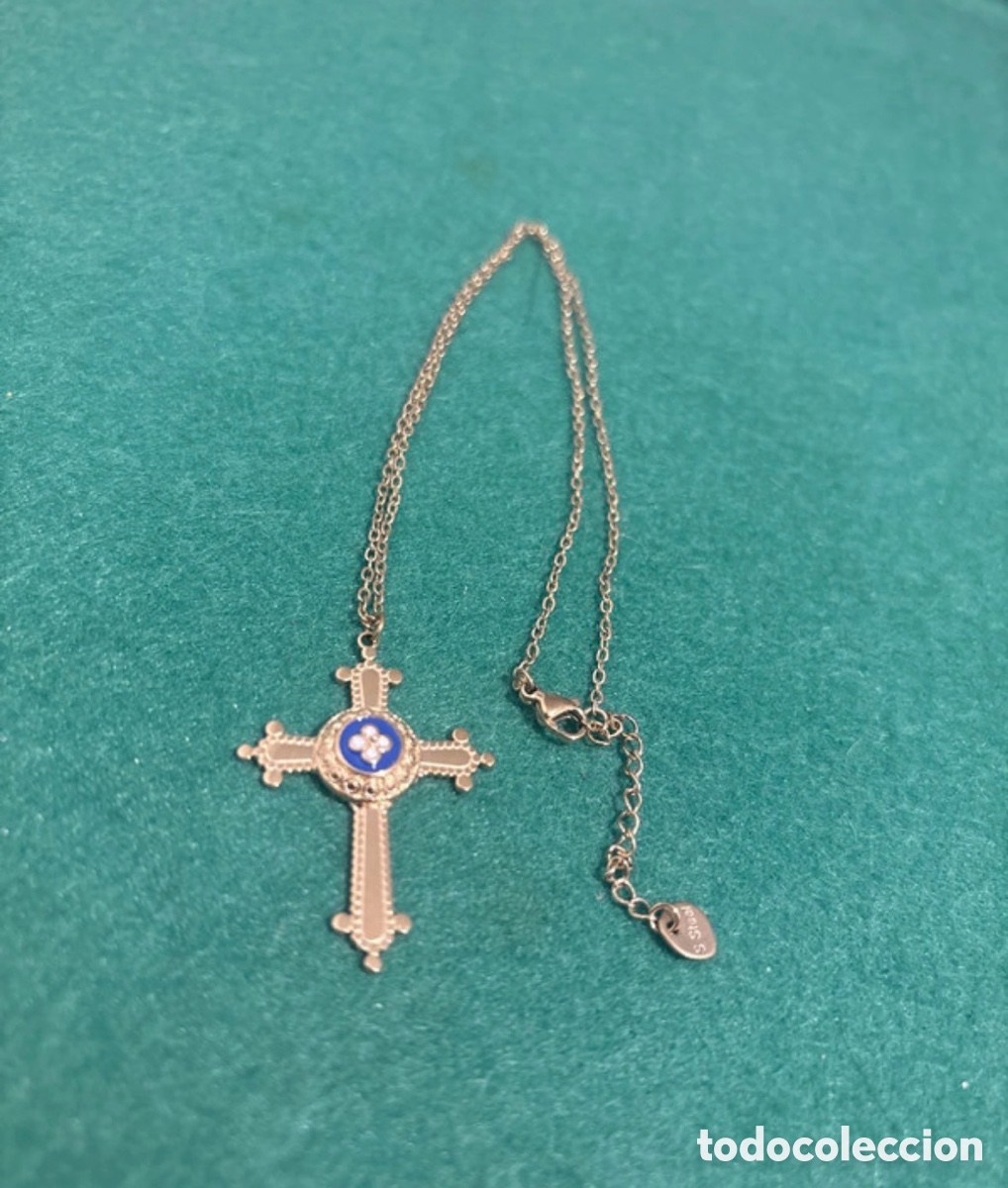 Joyeria: Colgante y cadena cruz portuguesa dorada (E1)
