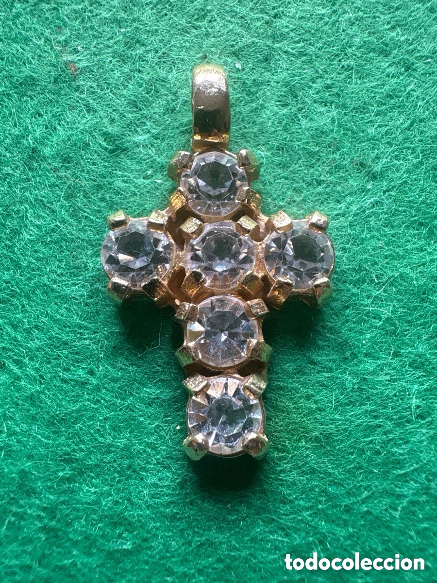 Joyeria: Colgante cruz ba&ntilde;o de oro (A6)