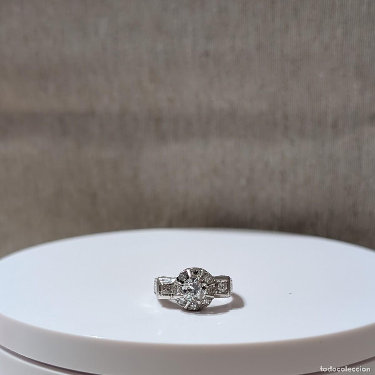 Joyeria: Anillo de platino a&ntilde;os 1910