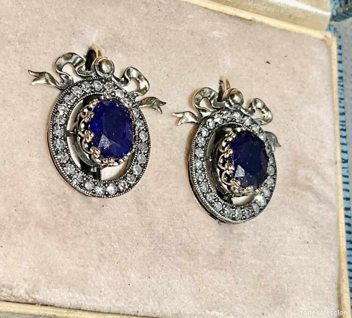Joyeria: Pendientes rusos de oro Faberg&eacute; con diamantes