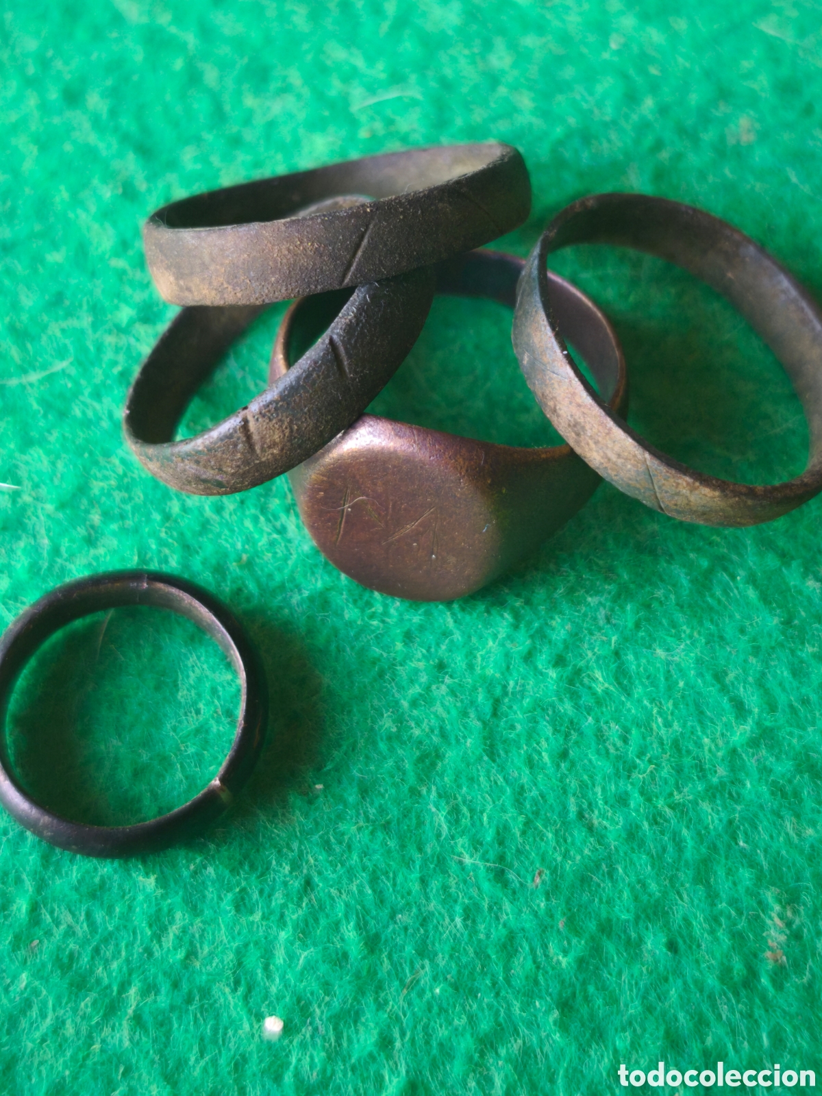 Joyeria: Lote anillos antiguos cobre