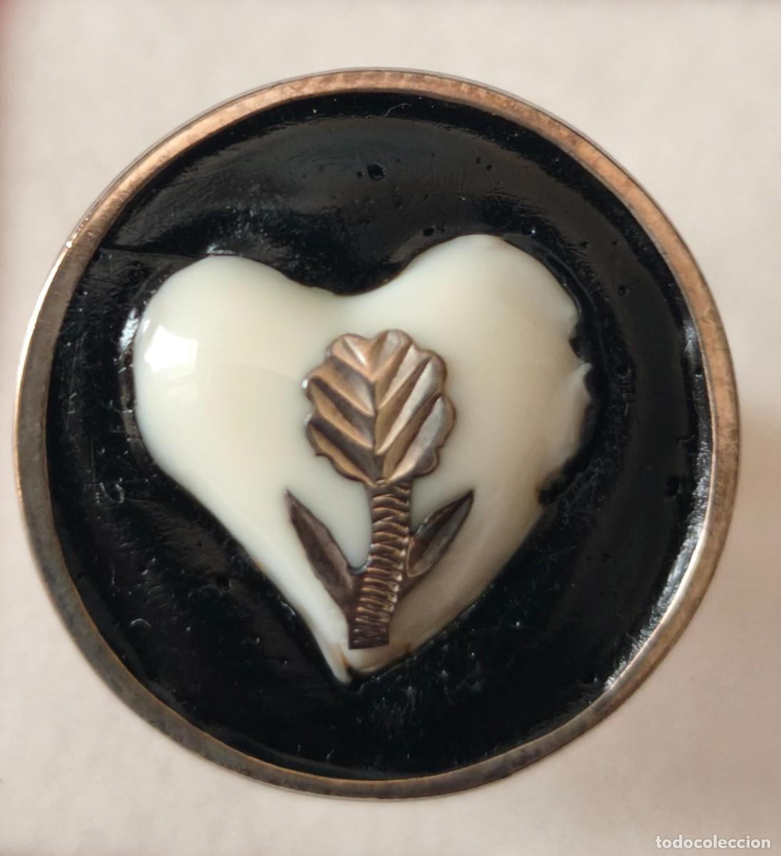 Joyeria: Anillo de plata de Ley de 925mm. En forma de coraz&oacute;n - Foto 2