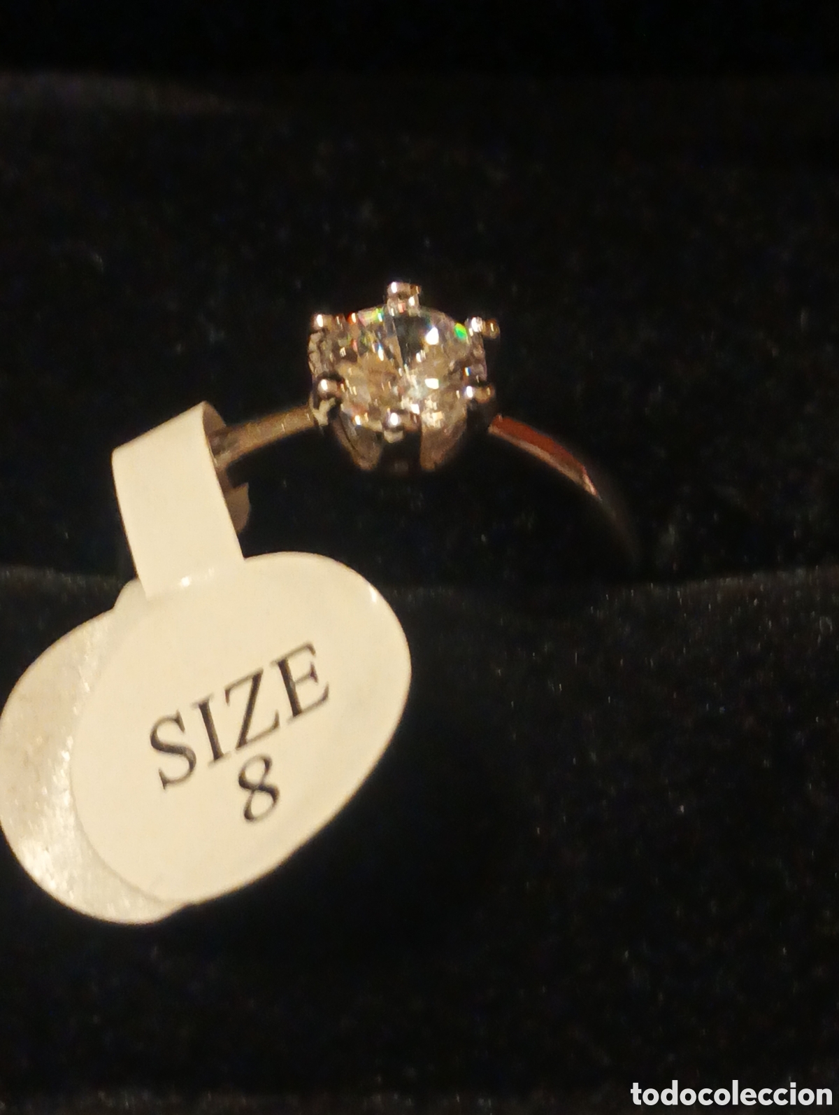 Joyeria: Anillo con circonita talla 8 viene marcado con s925 plata esterlina