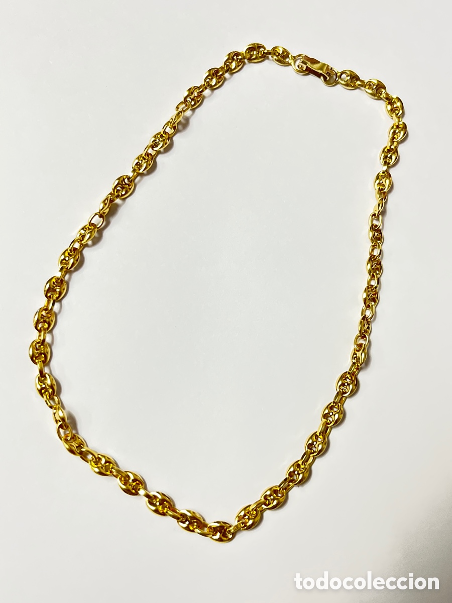 Joaillerie: Cadena calabrote de plata chapada de oro /CA509