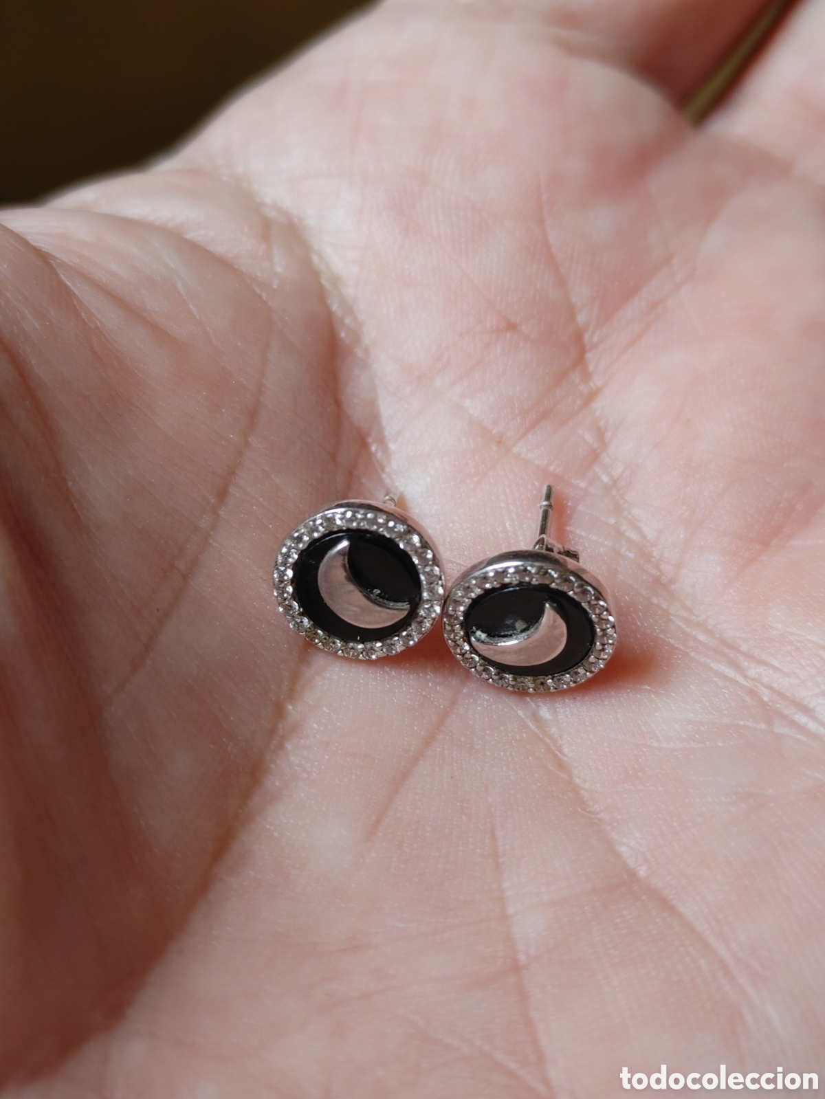 Joyeria: Pendientes plata. Con medias lunas. - Foto 2