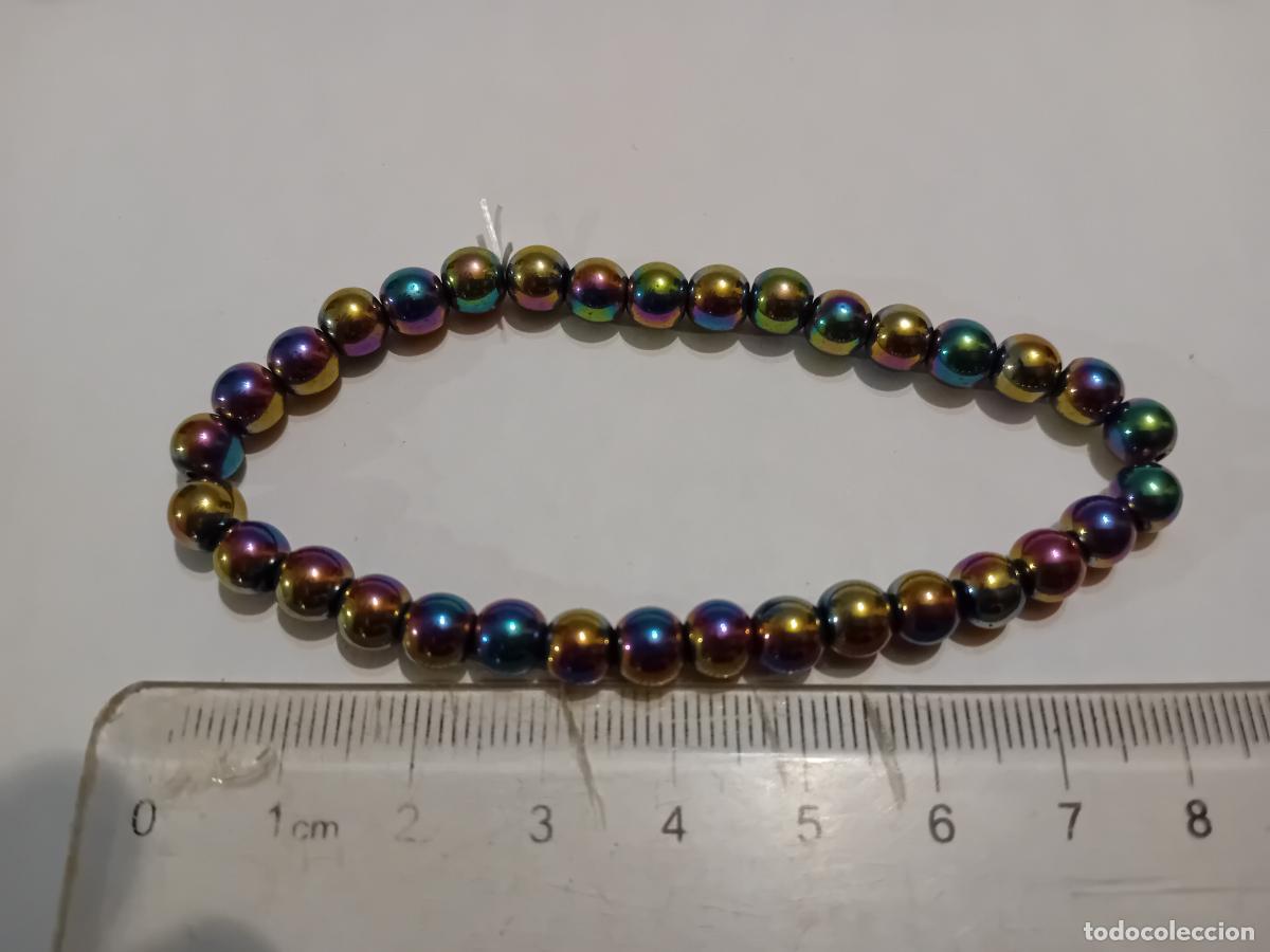 Joyeria: PULSERA HEMATITE MULTICOLOR IRIDISCENTE ELASTICA - Foto 6