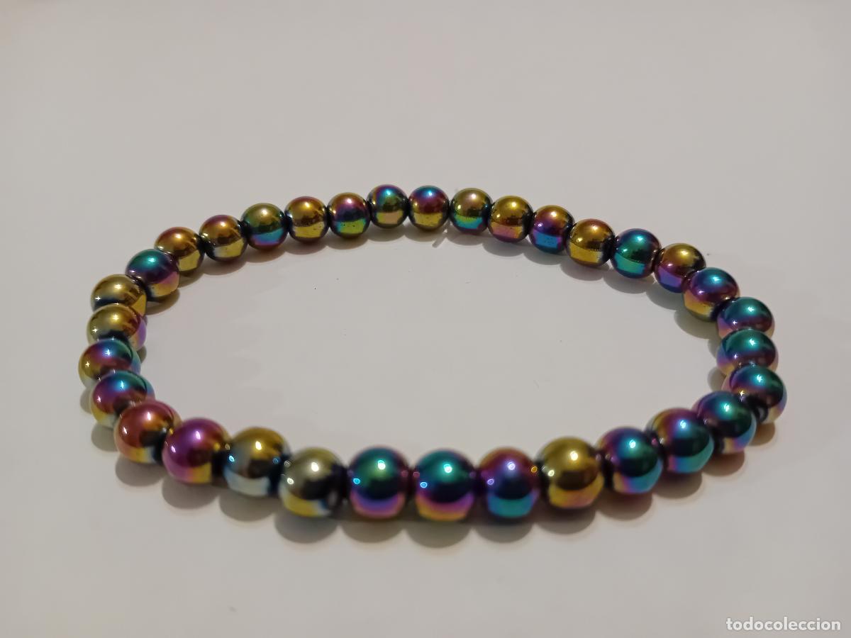 Joyeria: PULSERA HEMATITE MULTICOLOR IRIDISCENTE ELASTICA - Foto 7
